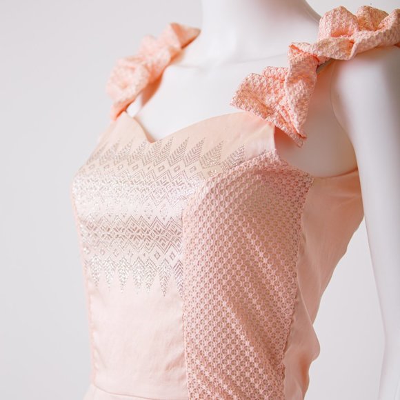 Vintage Hand-Made one of a kind Pink Pencil dress - Picture 3 of 12